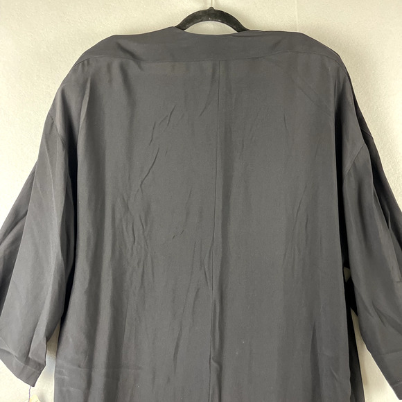 Vintage Mary Ann Restivo Kimono Duster Womens Large Black Tassel Union Made NWT - Picture 14 of 16